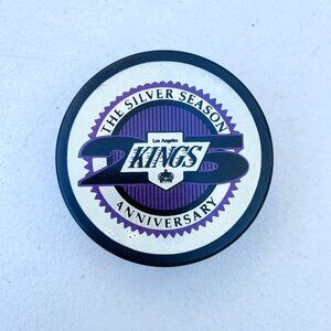 Vtg Los Angeles Kings 25th Anniversary NHL Official Hockey Puck by In Glas Co